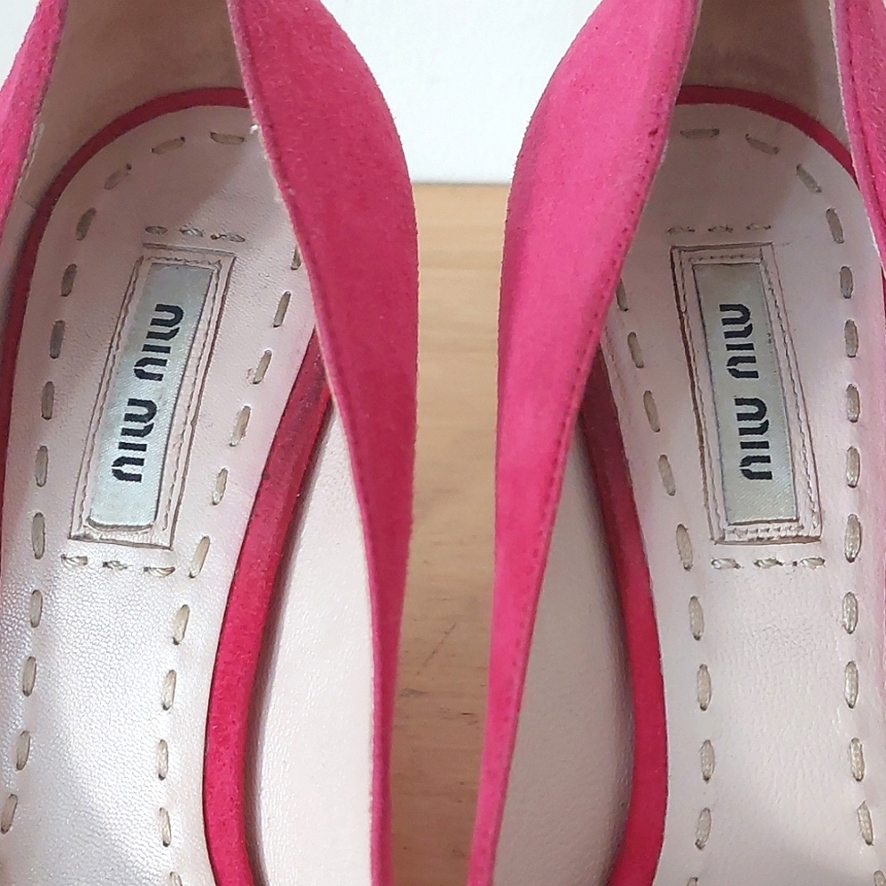 Miu Miu pink suede leather Heel shoes - Picture 11 of 15